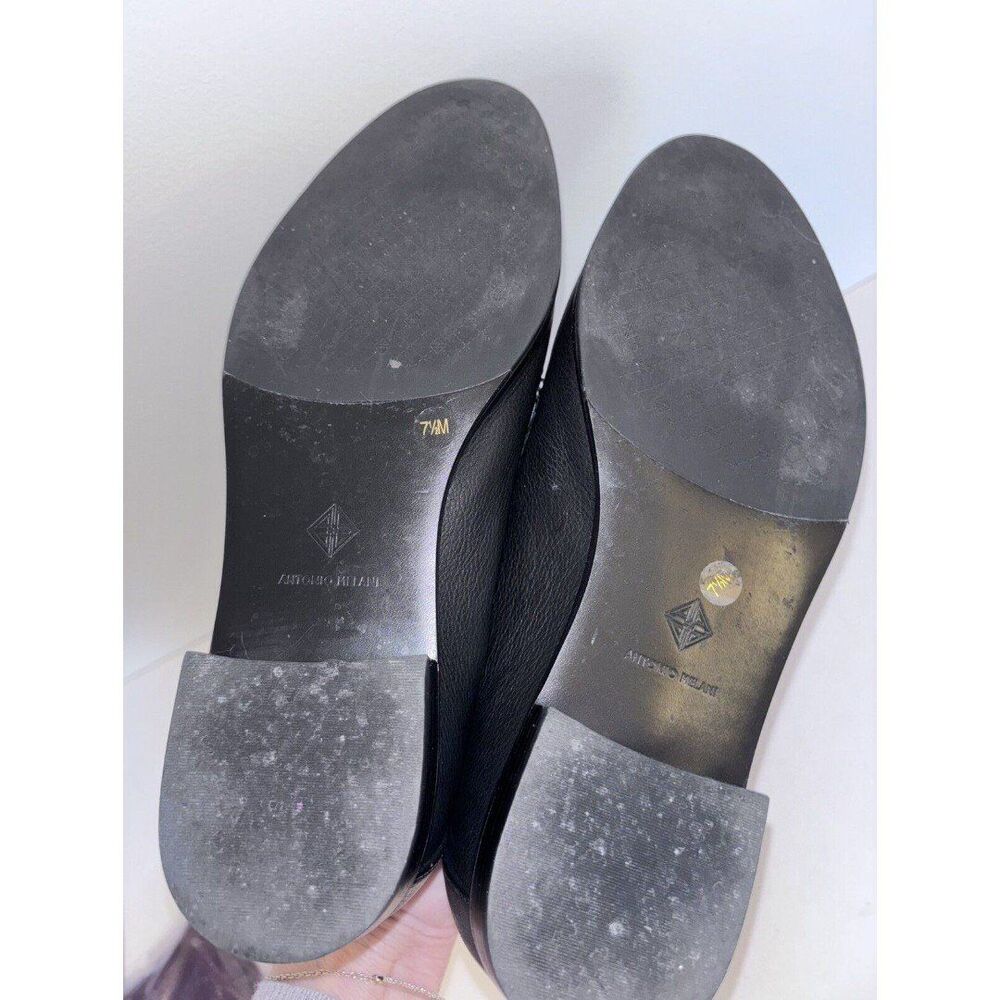 Antonio Melani Darlene Black Leather Loafers 7.5M - Picture 11 of 11